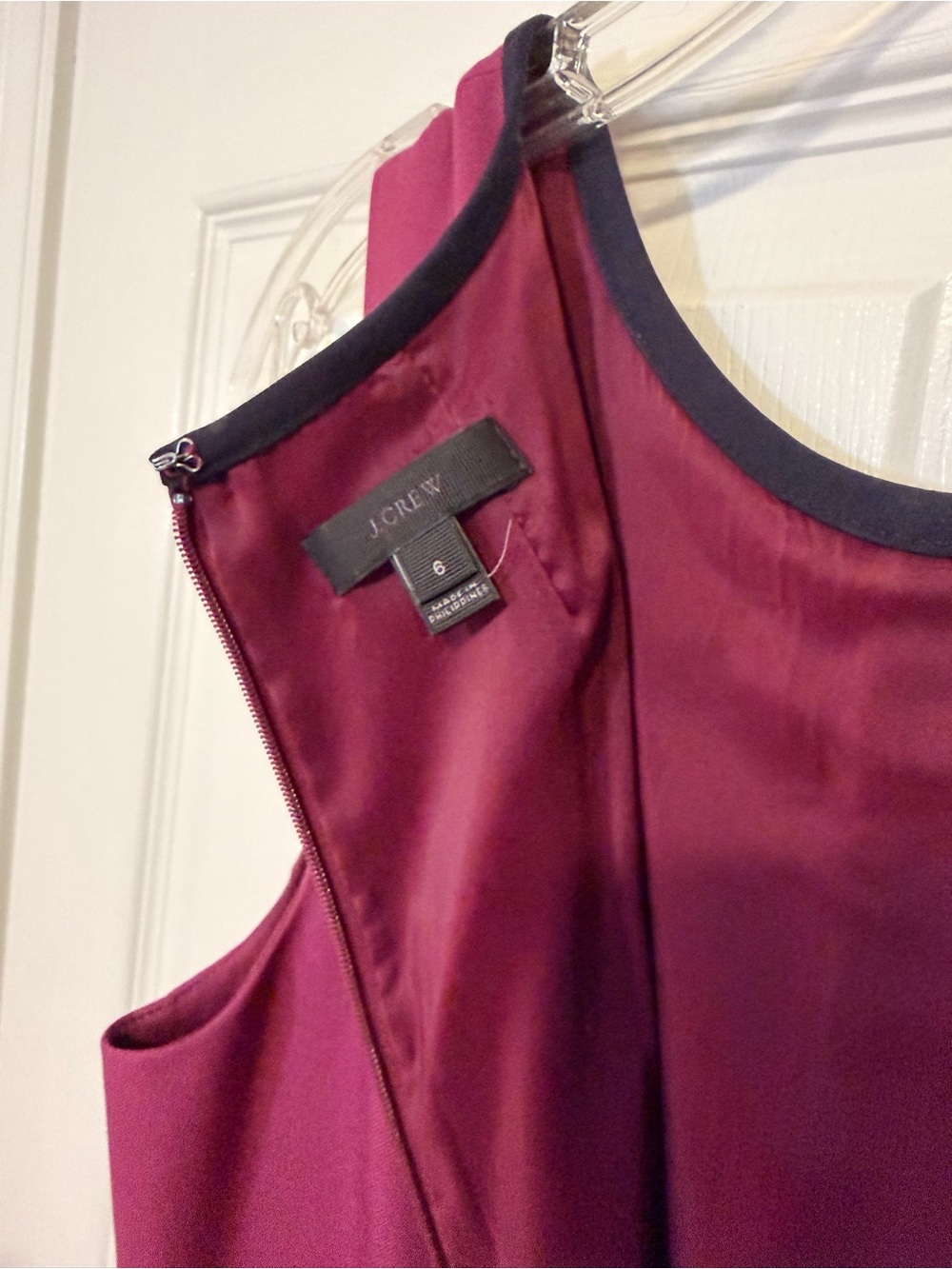 J Crew wool Sleeveless Burgundy Sheath Dress - Picture 3 of 5